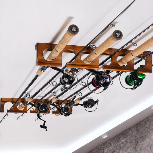 12 Fishing Pole Rod Rack