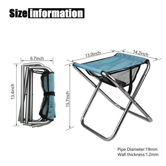1PC Aluminium Alloy Portableor Folding Picnic Camping Stool